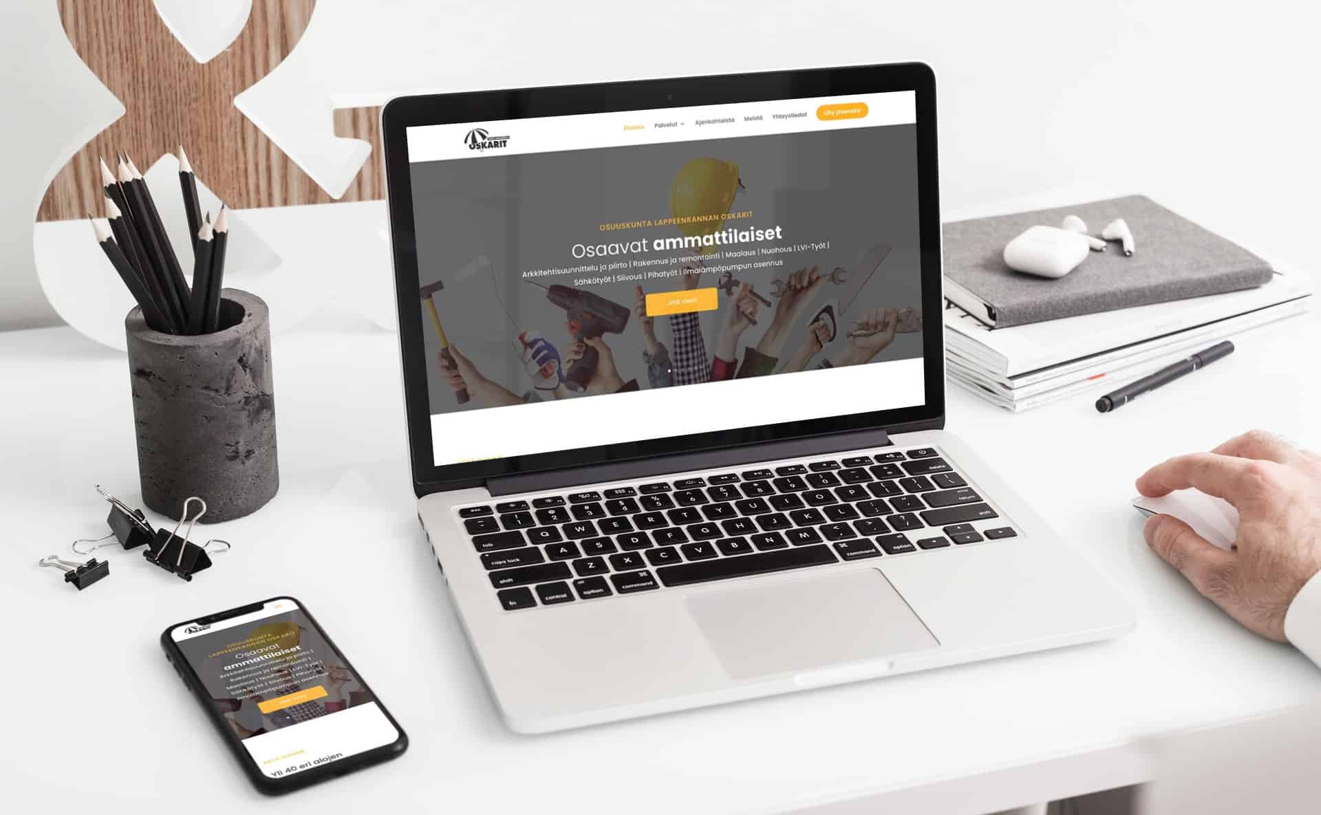 logon suunnittelu tilitoimistolle